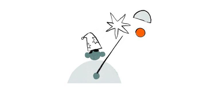 Brainwave diagram MM style of person with hat