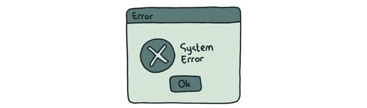 Graphic saying System Error