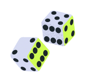 Dice representing trading probabilities